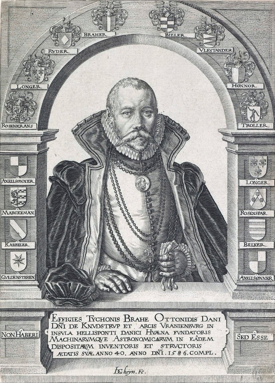 Portrait de Tycho Brahe 1546 - 1601, pub. 1586 - Jacob de Gheyn
