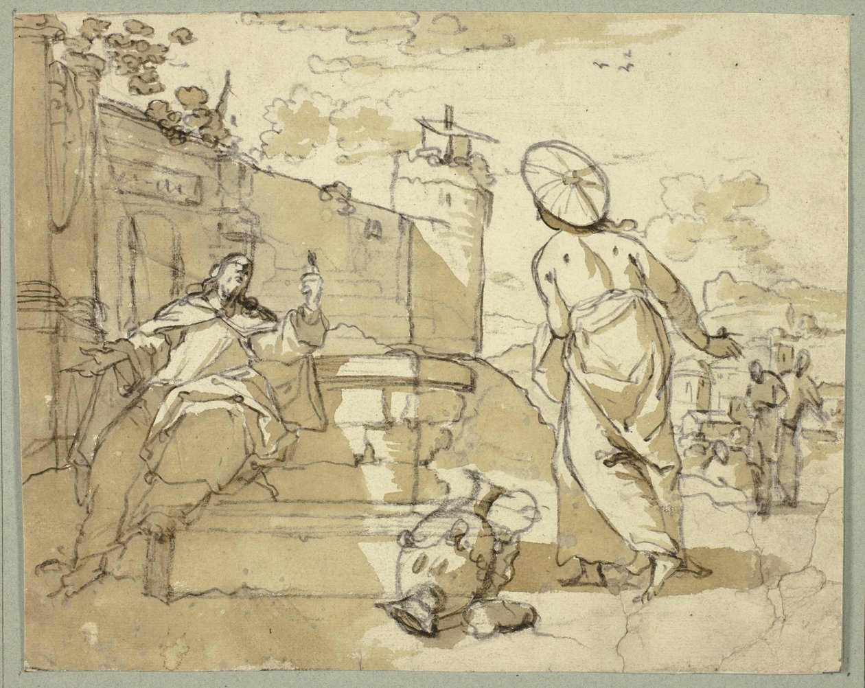 Le Christ et la femme de Samarie - Jacob de Wit