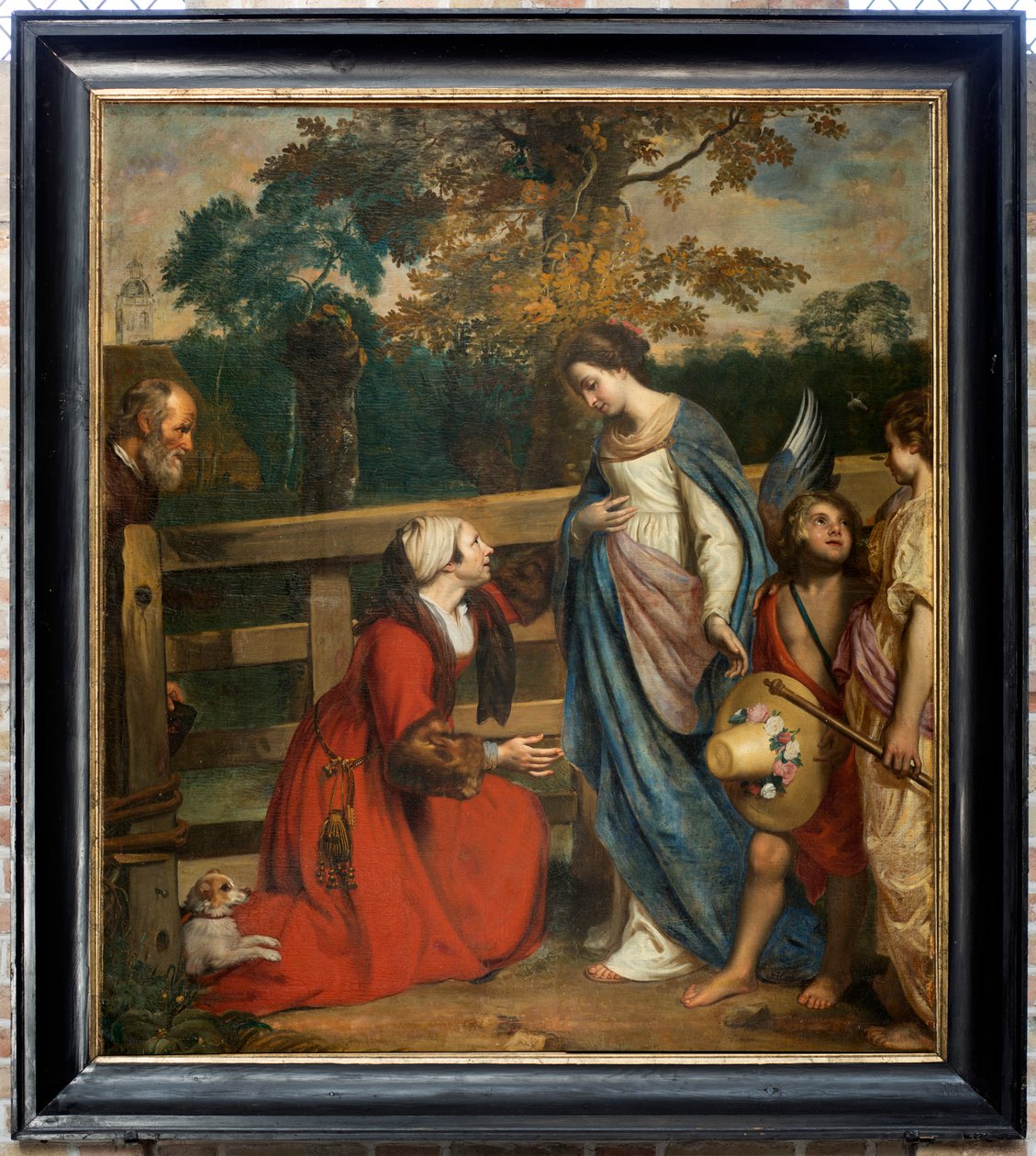 Église paroissiale (Parochiekerk Onze-Lieve-Vrouw Bezoeking). Intérieur. Peinture. "La visite de Marie à Élisabeth." Jacob I van Oost. - Jacob the Younger Van Oost