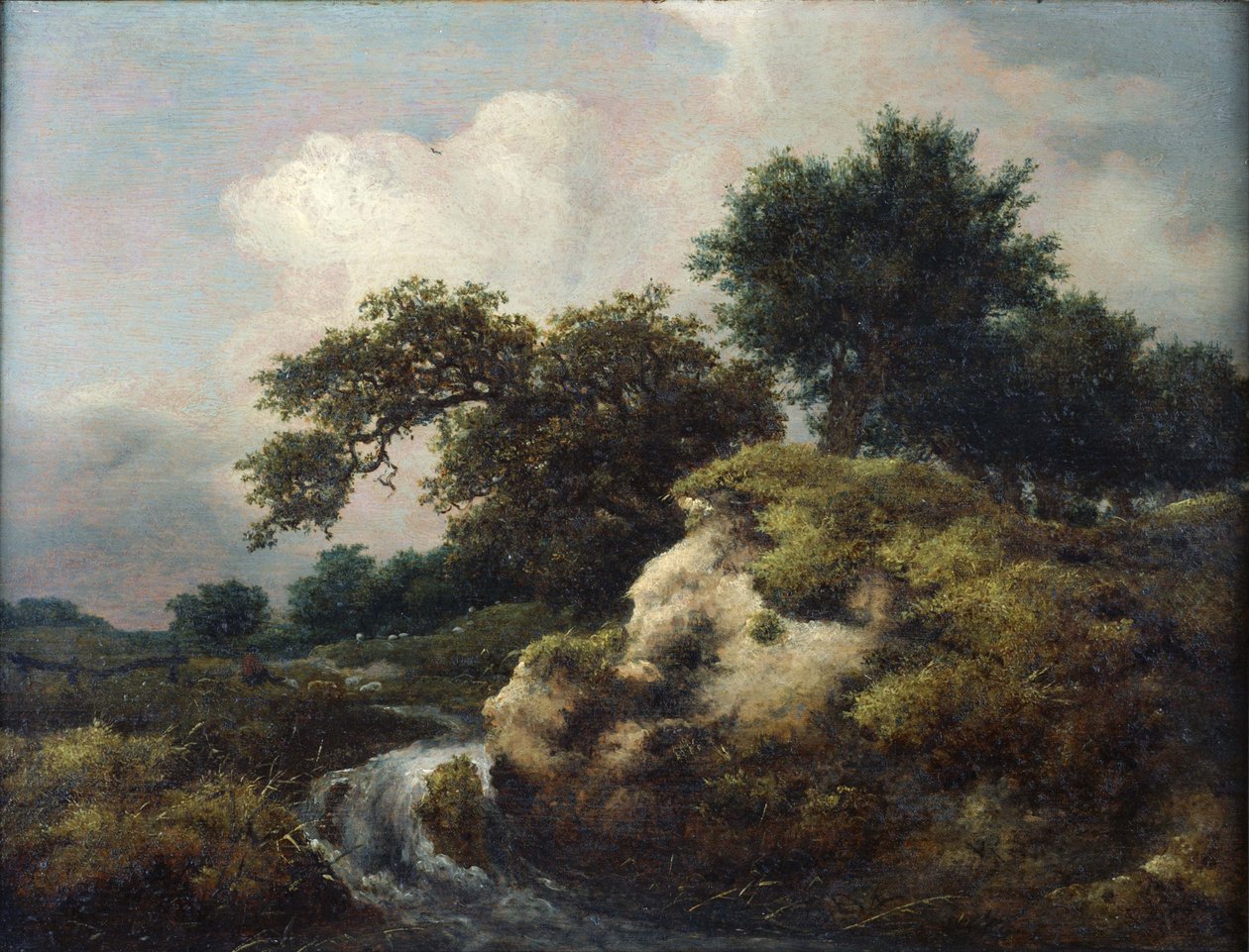 Paysage avec dune et petite cascade - Jacob van Ruisdael
