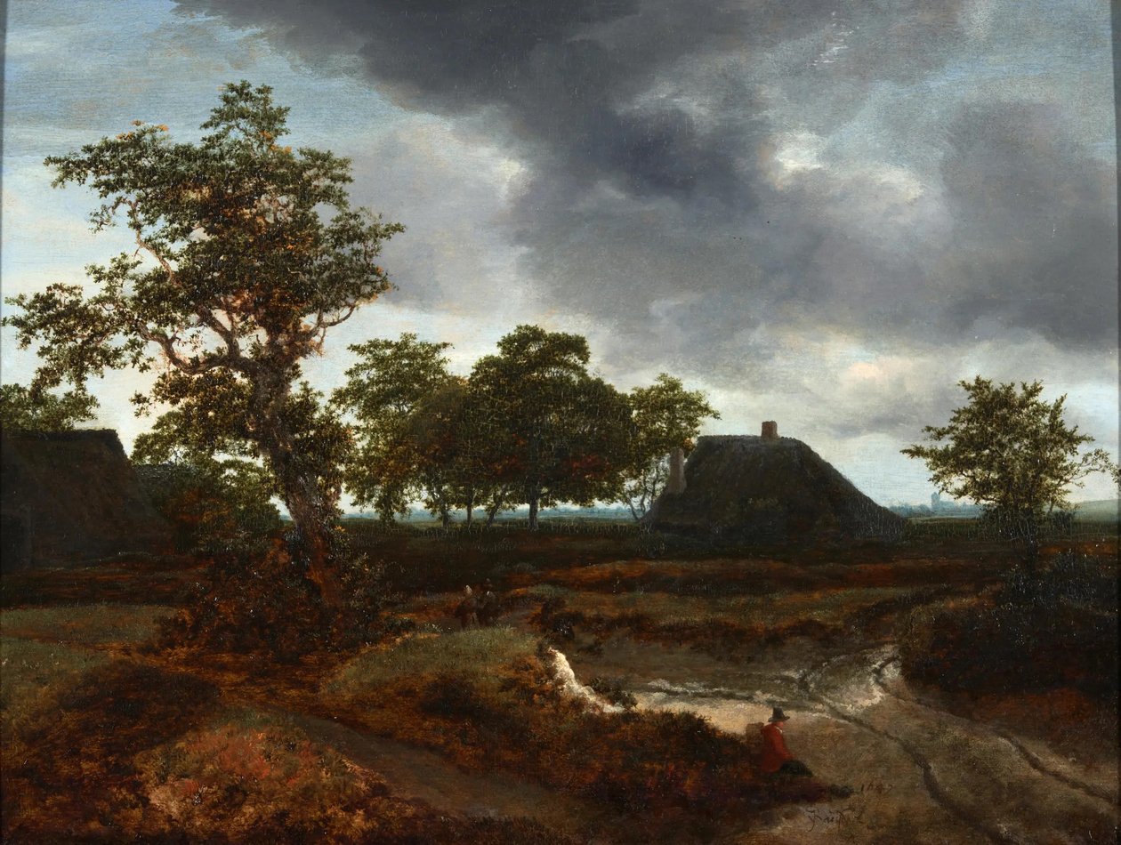Paysage avec chalets - Jacob van Ruisdael