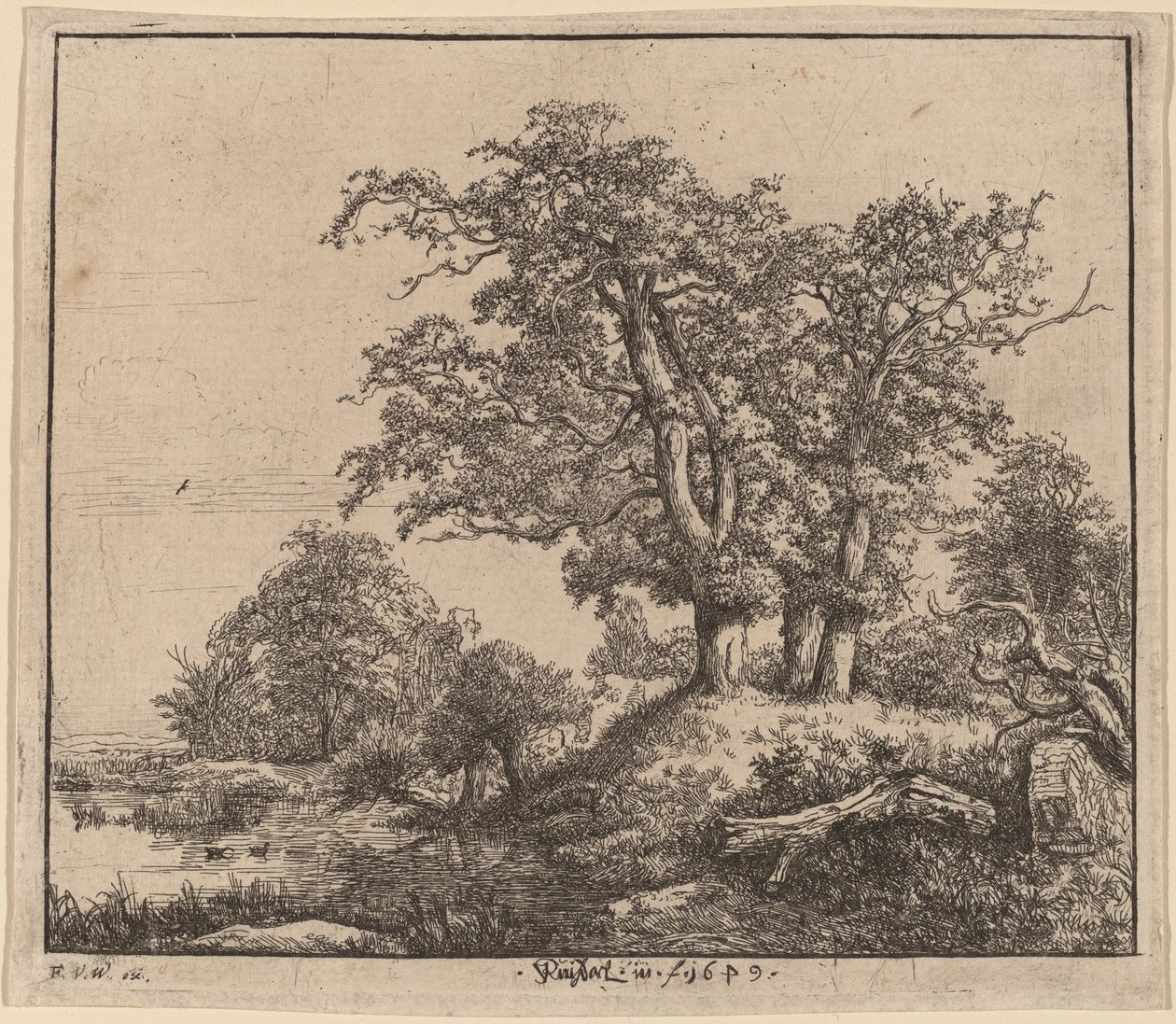 Les Trois Chênes - Jacob van Ruisdael