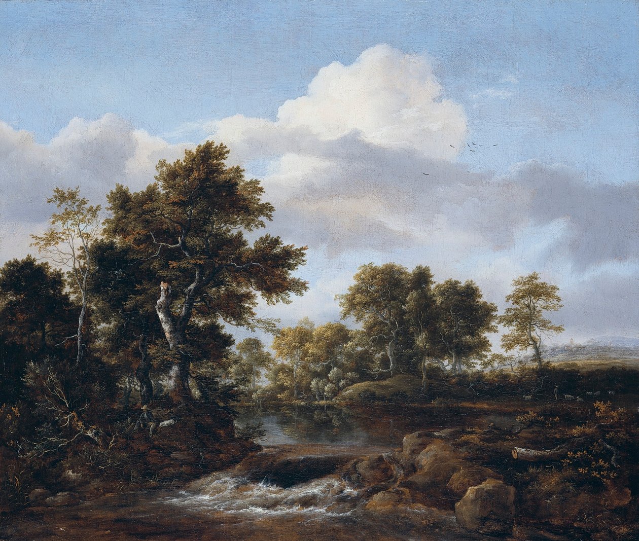 Paysage boisé avec un ruisseau - Jacob van Ruisdael