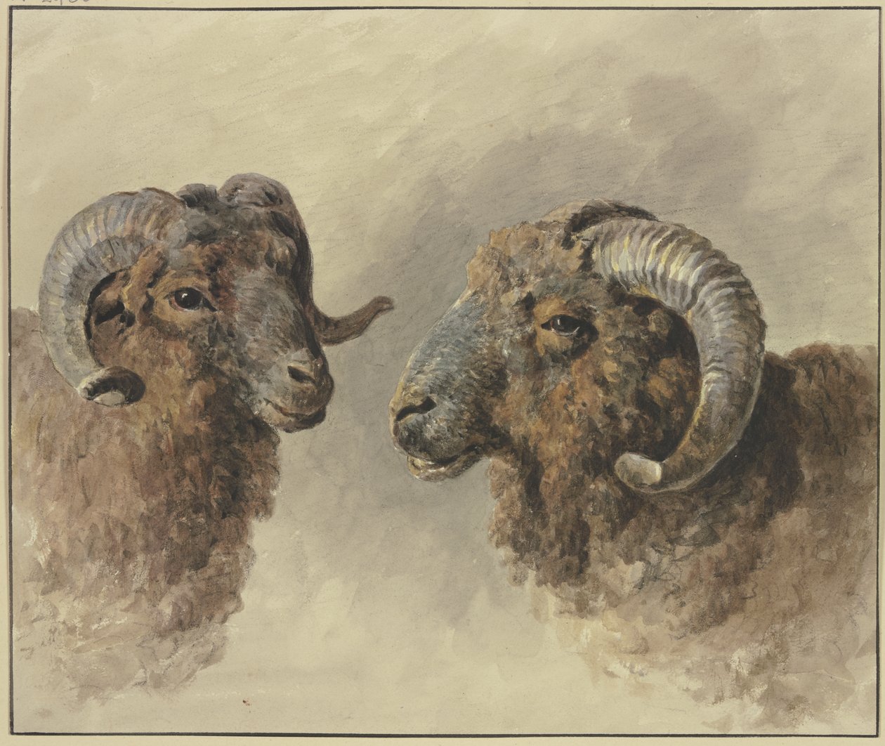 Deux moutons - Jacob van Strij