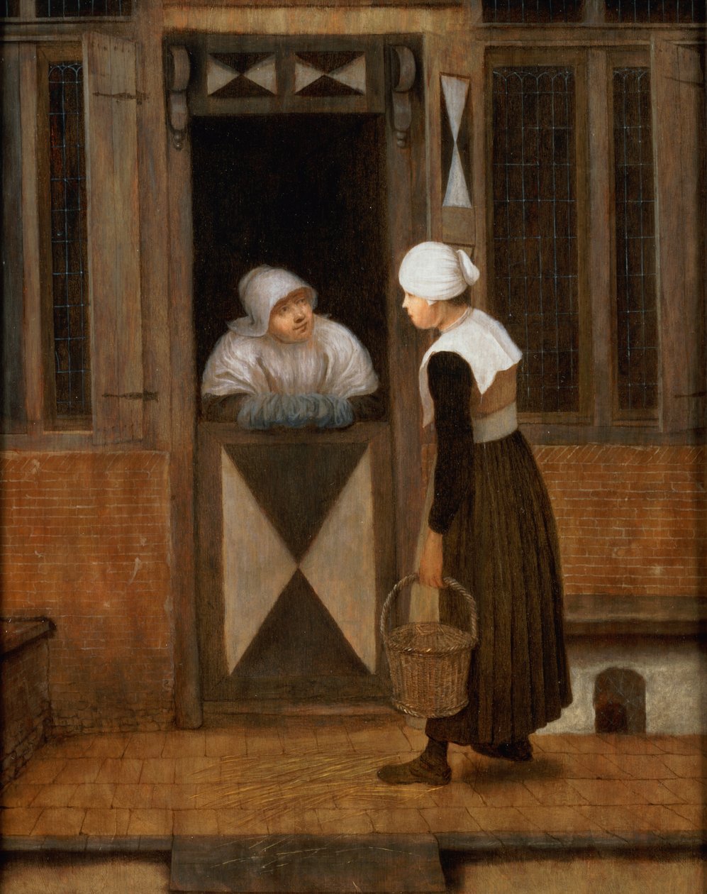 Une conversation dans la rue - Jacobus Vrel or Frel