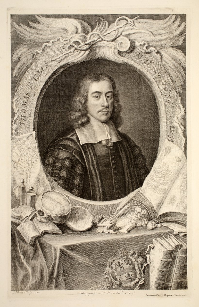 Portrait de Thomas Willis, M.D., illustration de 