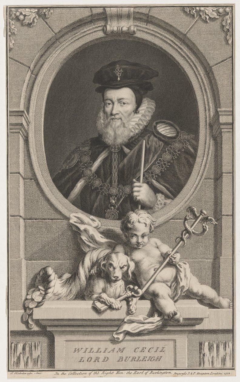 William Cecil, lord Burleigh - Jacobus Houbraken