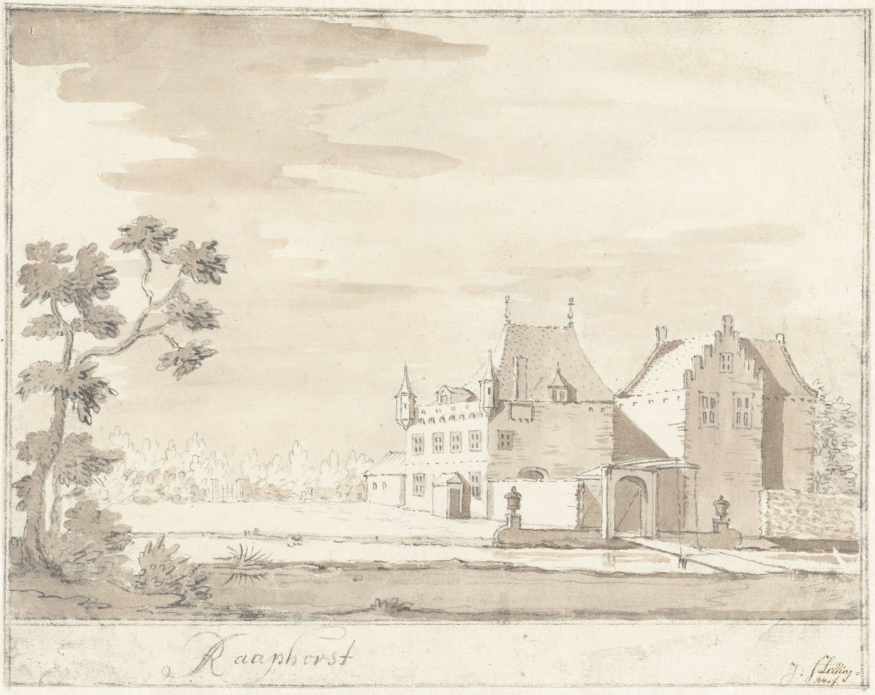 Het kasteel Raaphorst bij Wassenaar - Jacobus Stellingwerff