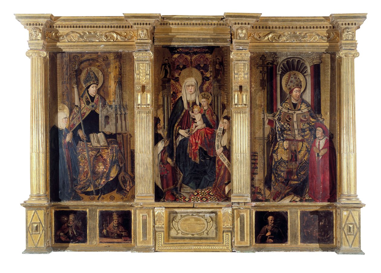 Le retable de Saint Ildefonse (mort en 667, évêque de Tolède) et Saint Augustin d