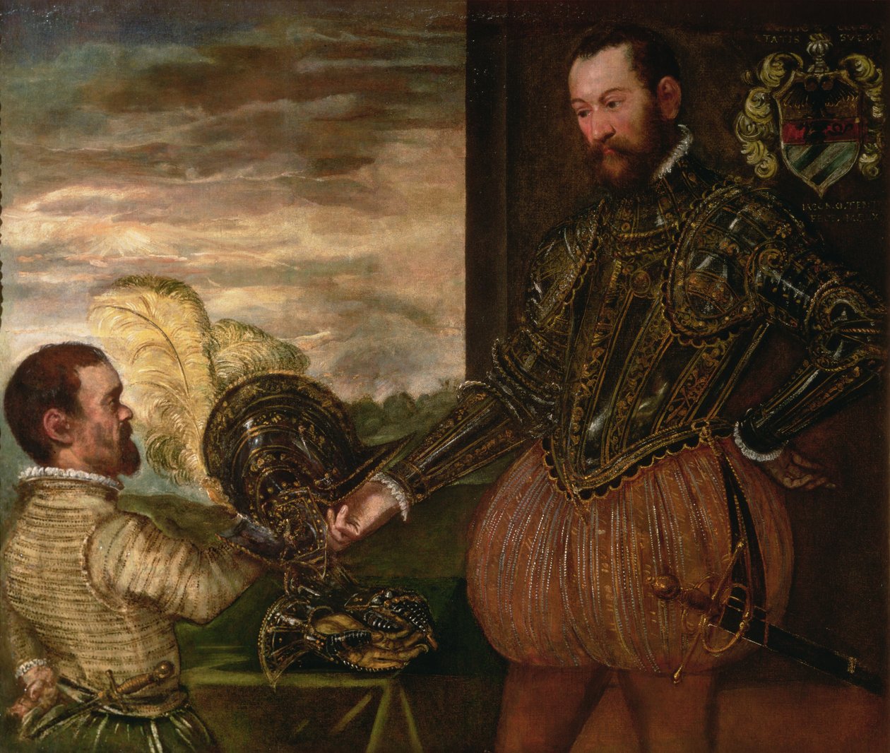 Scipio Clusone avec un valet nain - Jacopo Robusti Tintoretto