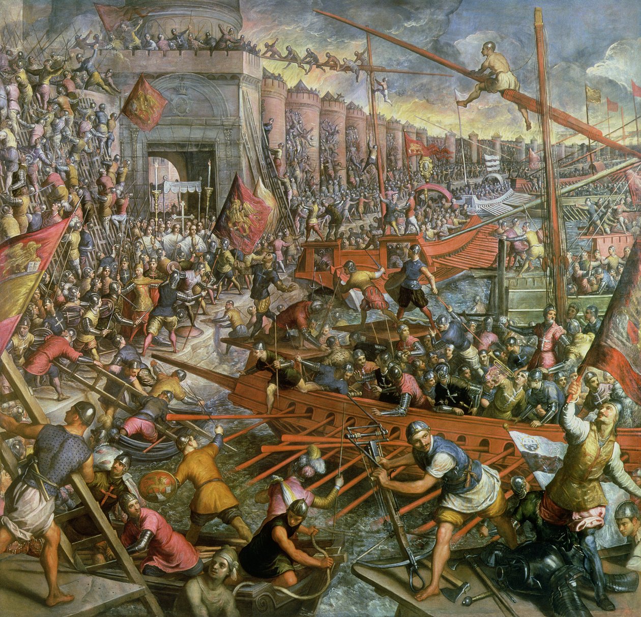 La prise de Constantinople en 1204 - Jacopo Robusti Tintoretto