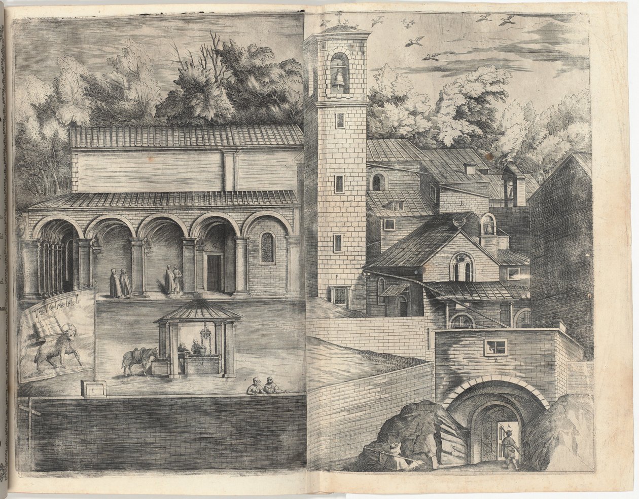 Vue du Quadrant : la Porte Principale, la Place, l