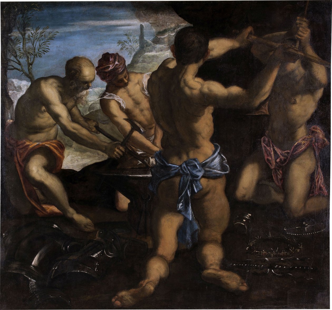 La forge de Vulcain, 1576-1577 - Jacopo Robusti Tintoretto