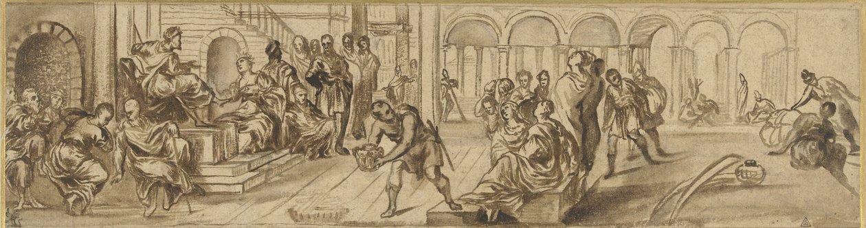 Salomon et la reine de Saba - Jacopo Robusti after Tintoretto