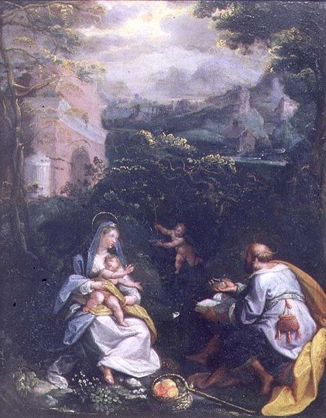 Repos pendant la fuite en Égypte - Jacopo Zucchi