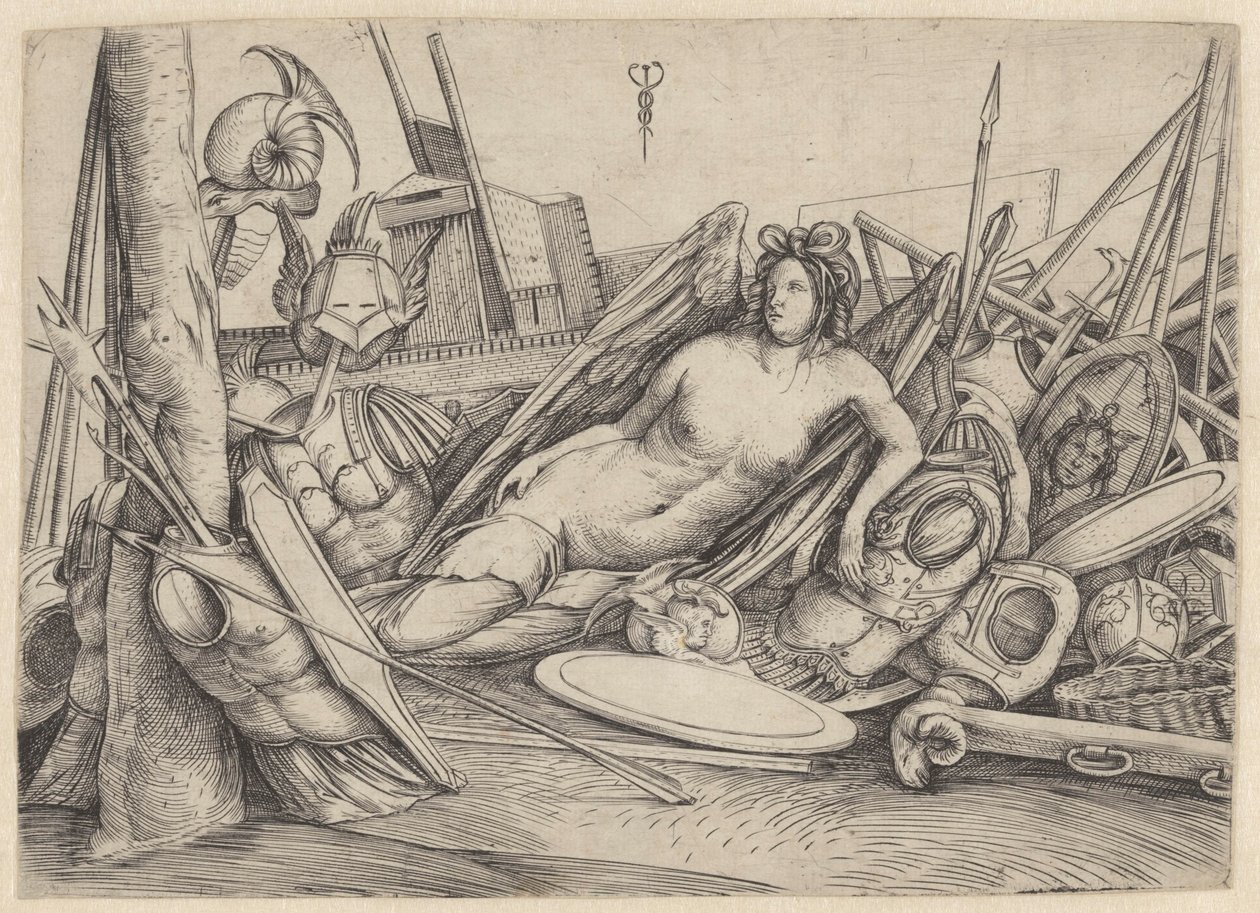 Victoire reposant parmi les trophées de guerre - Jacopo de