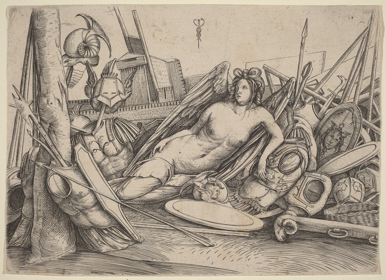 La Victoire allongée au milieu des trophées - Jacopo de