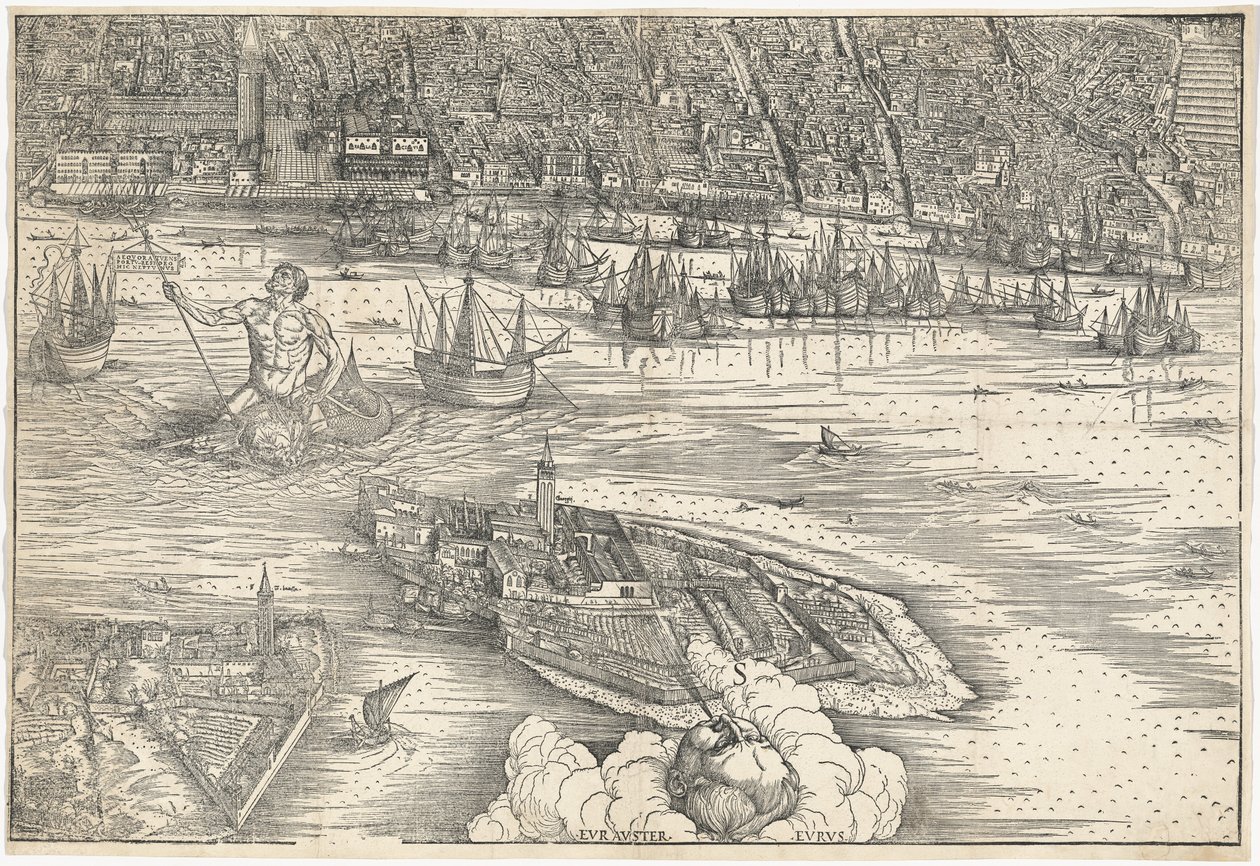 Vue de Venise [bloc central inférieur], 1500 - Jacopo de Barbari