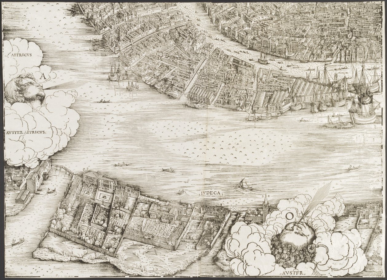 Vue de Venise [bloc inférieur gauche], 1500 - Jacopo de Barbari