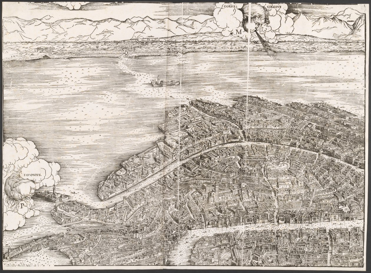 Vue de Venise [encadré en haut à gauche] - Jacopo de