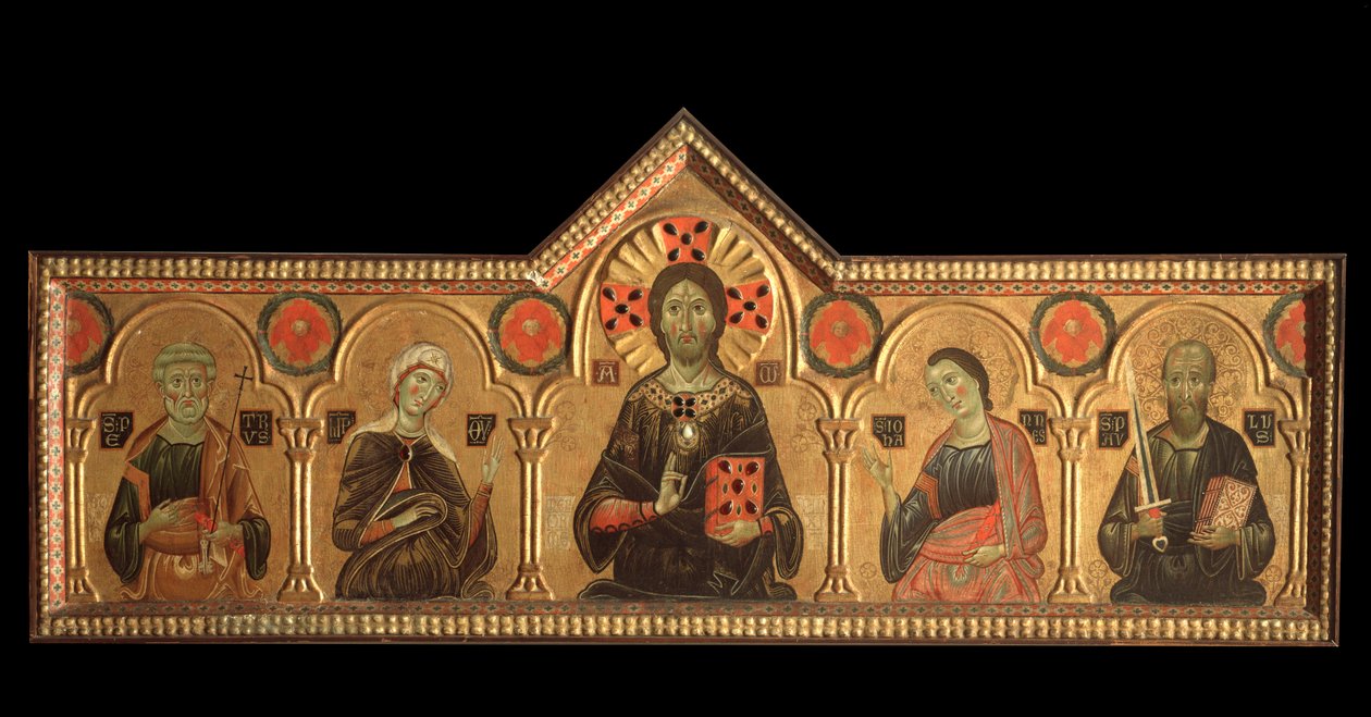 Polyptyque avec le Rédempteur et les saints : le Rédempteur (Jésus avec la Vierge, Saint Pierre, Saint Jean l