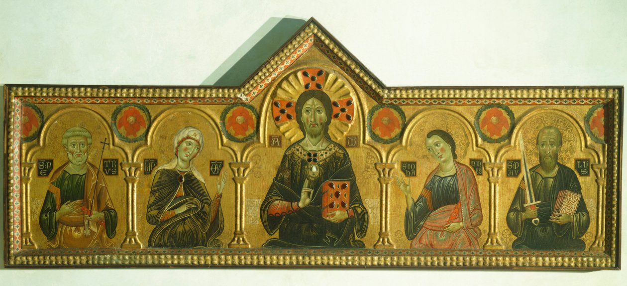 Le Rédempteur avec la Madone et trois Saints (détail) - Jacopo di Meliore