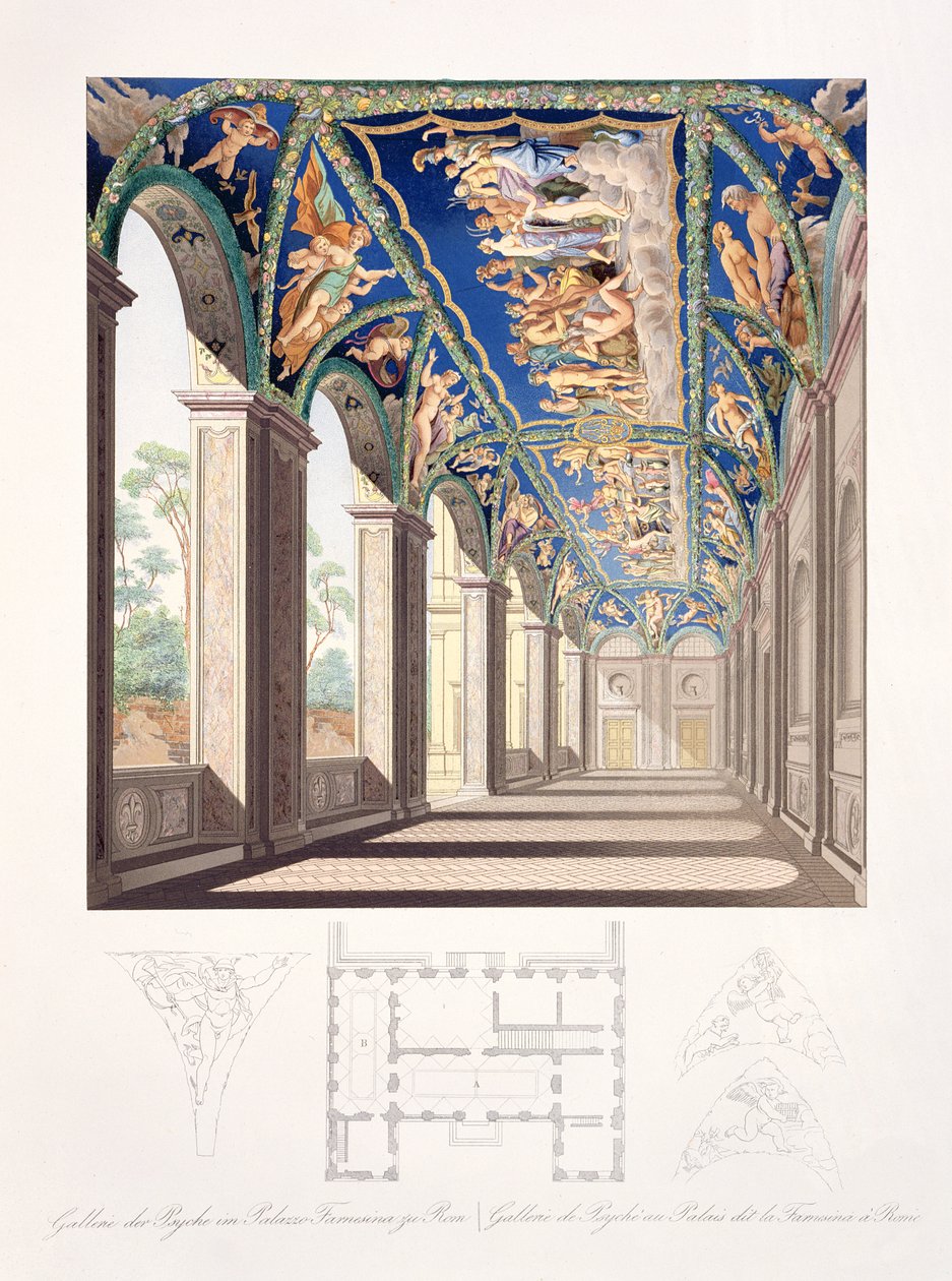 La Galerie de Psyché à la Villa Farnesina, Rome, d