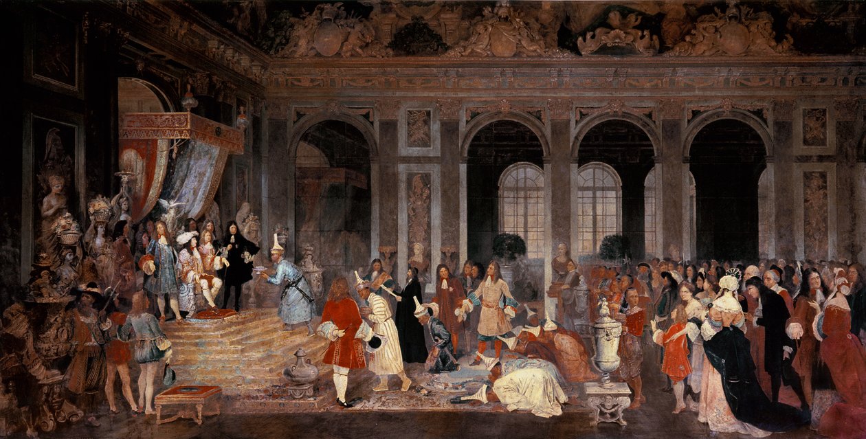 Louis XIV recevant des ambassadeurs du Siam à Versailles, c.1865-67 - Jacques Edmond Leman