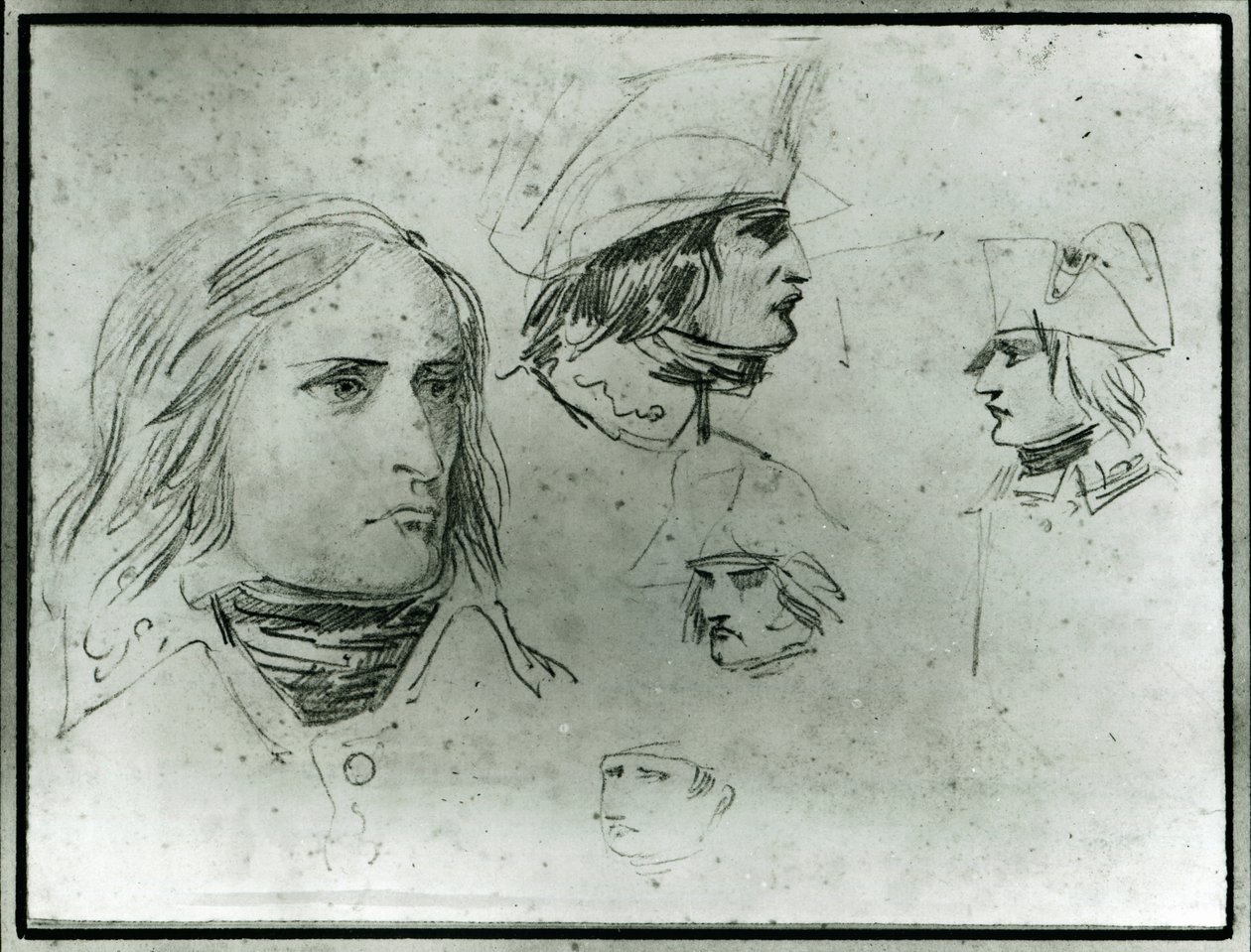 Croquis de Napoléon Bonaparte, 1797 - Jacques Louis David
