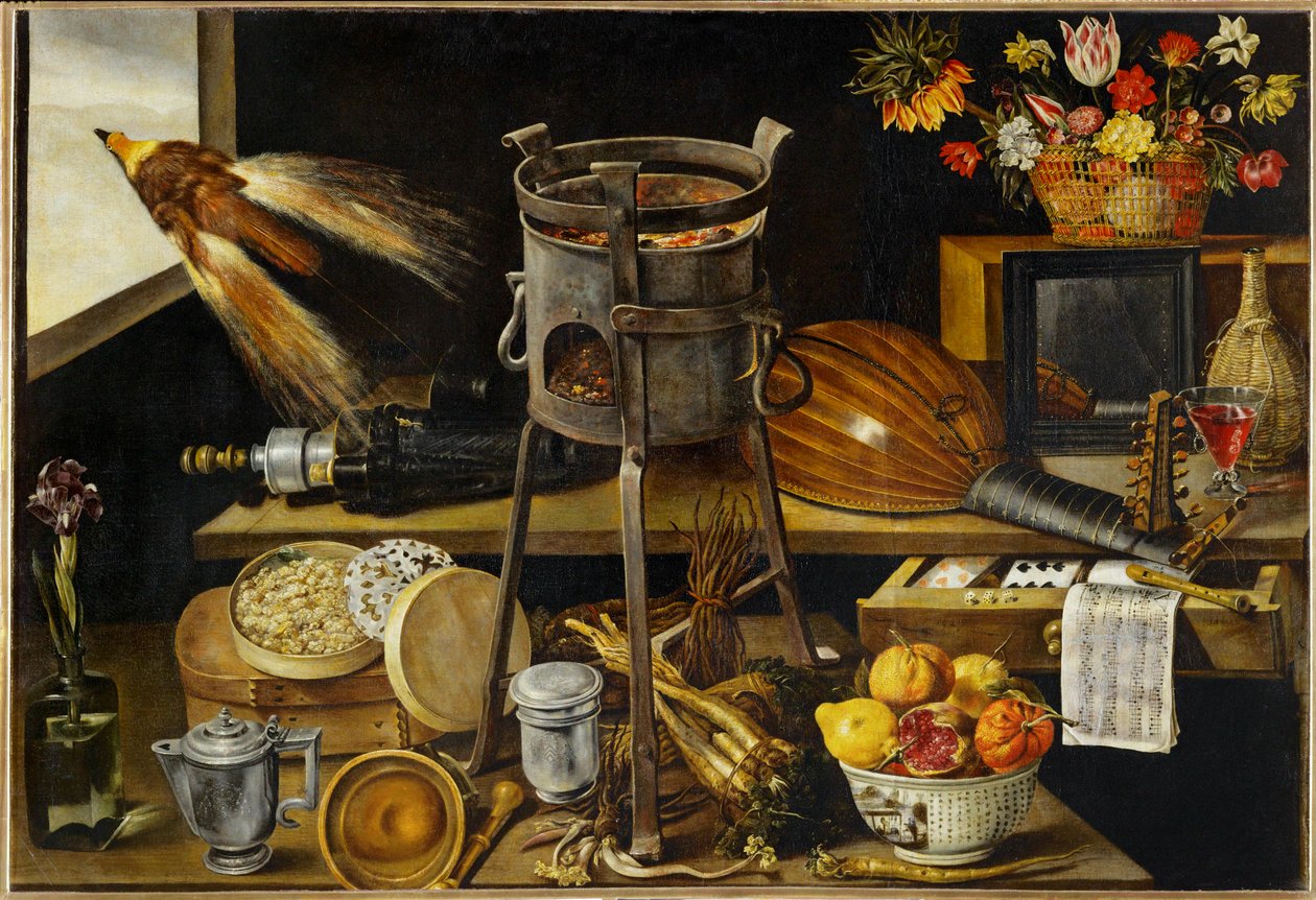 Les cinque sens et les quatres elements The five senses and the four elements … - Jacques (attr. to) Linard