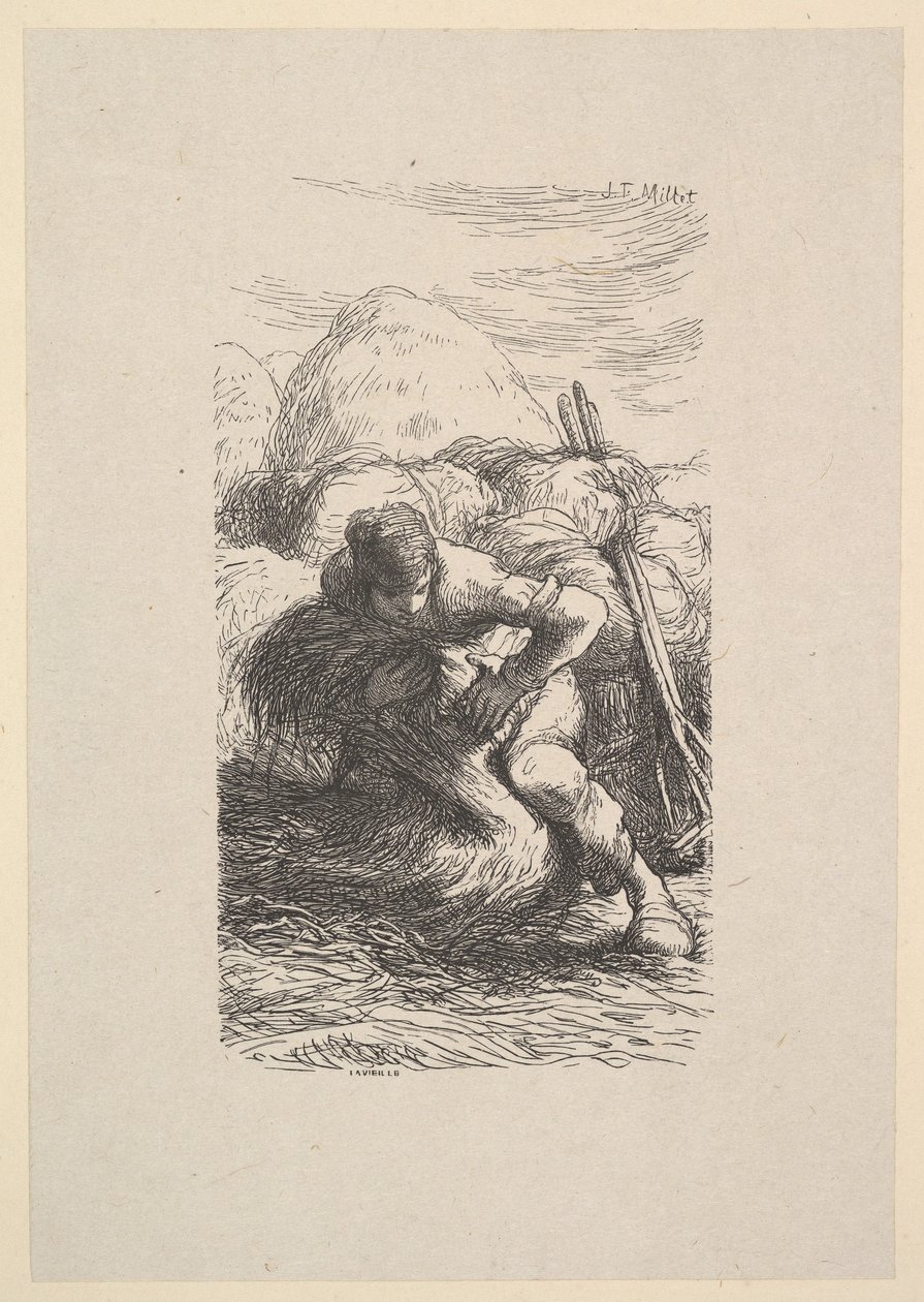 Le lieur de gerbes - Jacques Adrien Lavieille