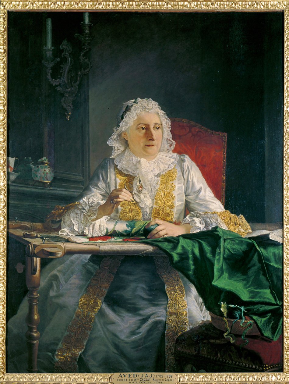 Portrait de Mme Antoine Crozat ... (peinture sur toile) - Jacques Andre Joseph Camelot Aved