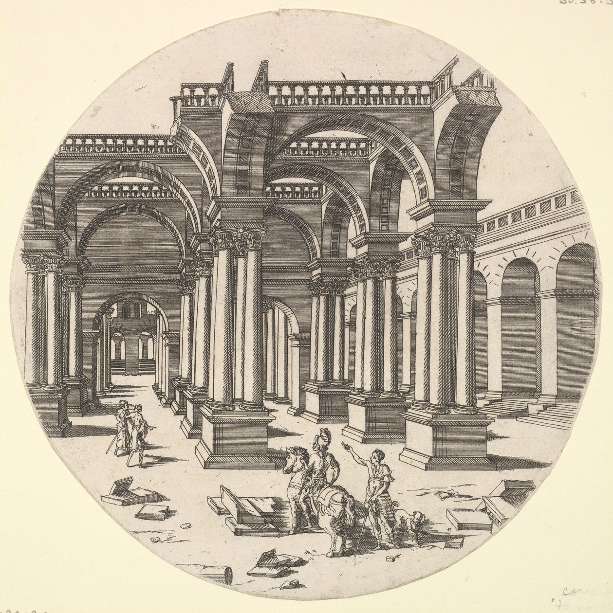 Vue perspective, Temple d