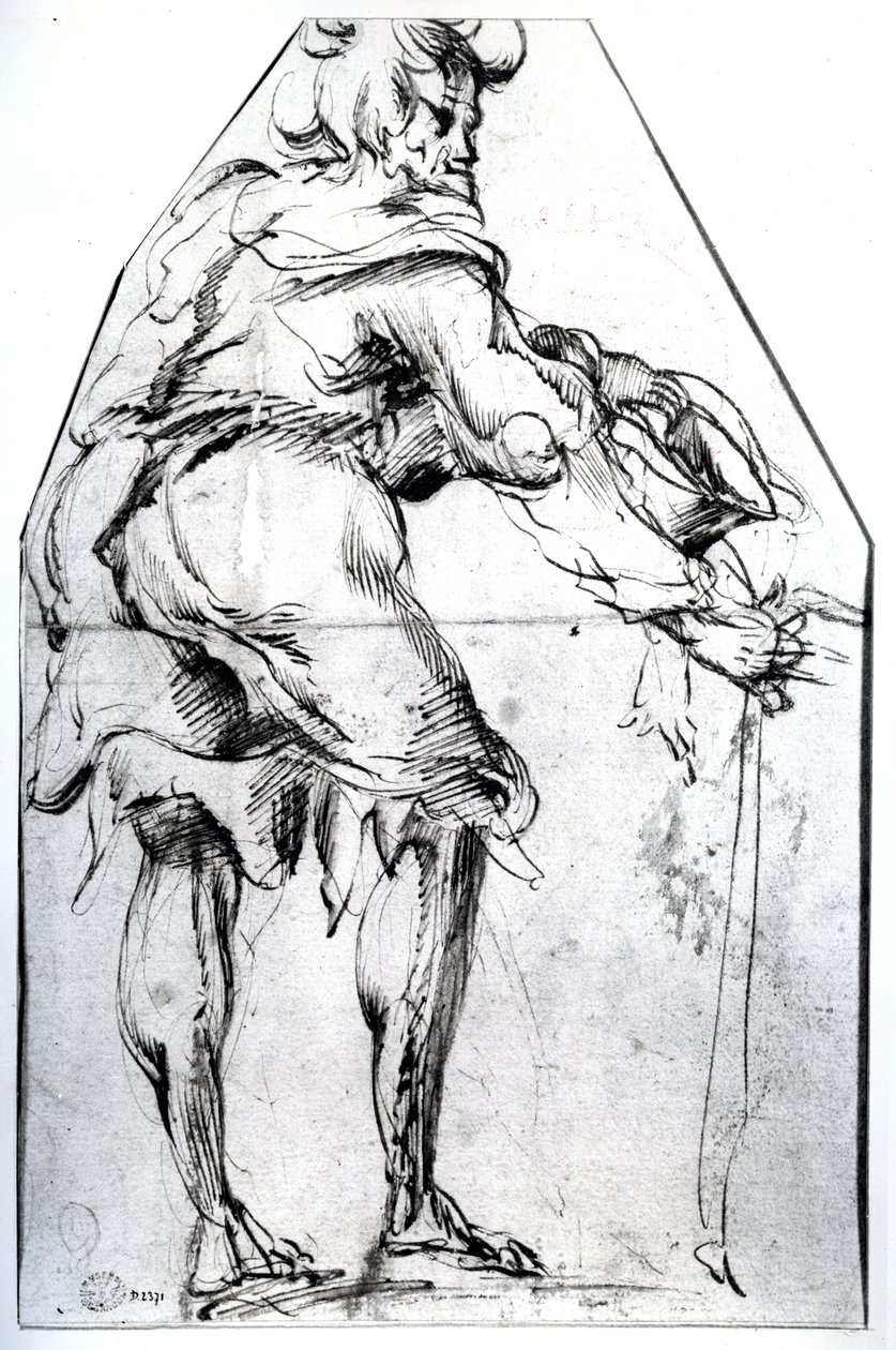Mendiant avec un chapeau et un bâton - Jacques Bellange