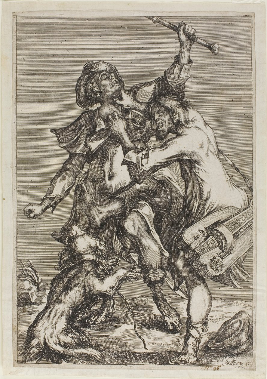 Deux mendiants qui se battent - Jacques Bellange