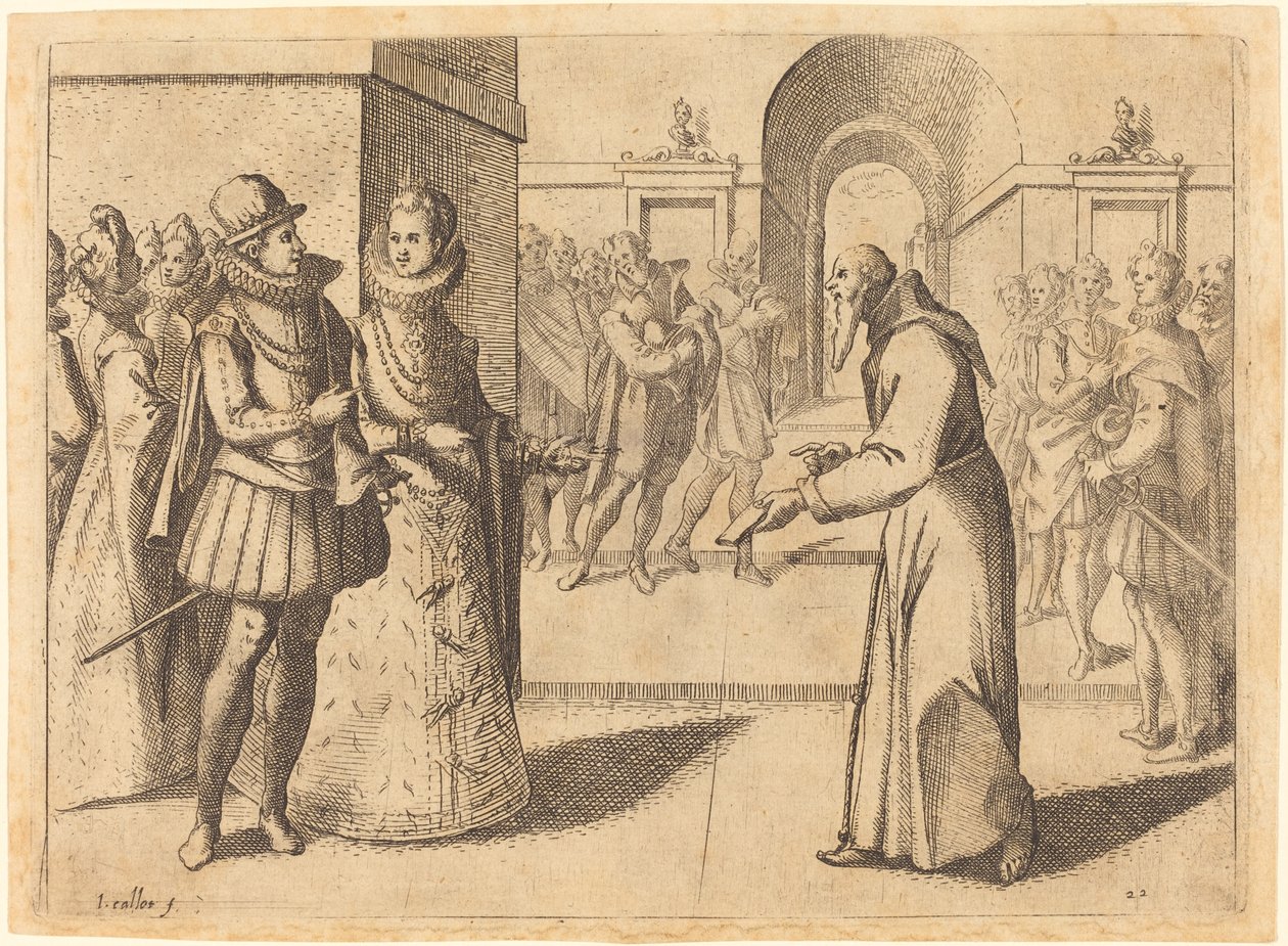 Un capucin apportant les remerciements du roi de Bavière - Jacques Callot