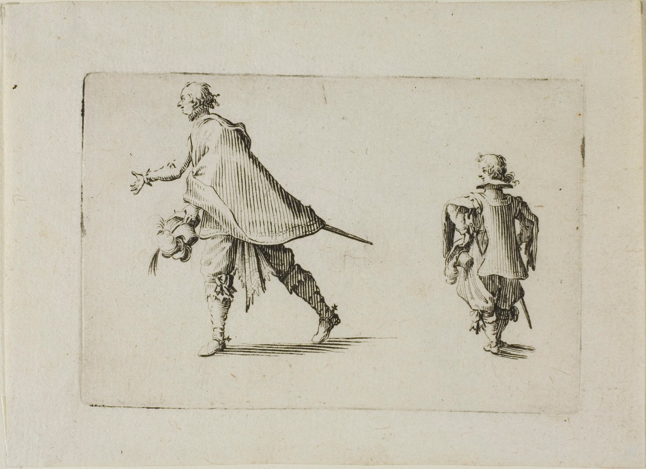 Un gentilhomme et son page, extrait des Caprices - Jacques Callot