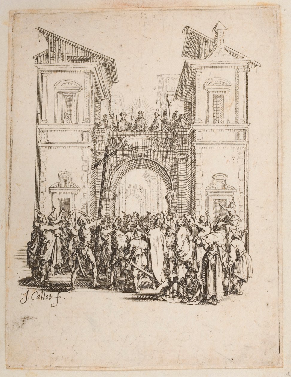 Christ présenté au peuple, no. 9 de 11 de La Petite Passion - Jacques Callot