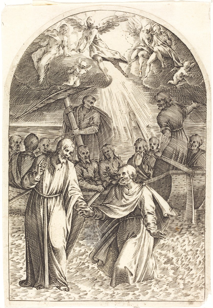 Christ marchant sur l