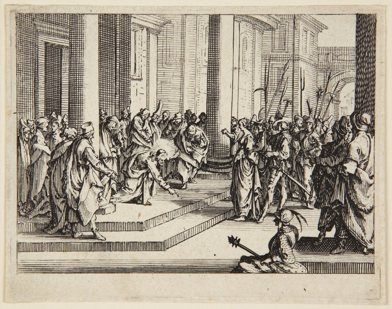 Le Christ et la femme adultère - Jacques Callot