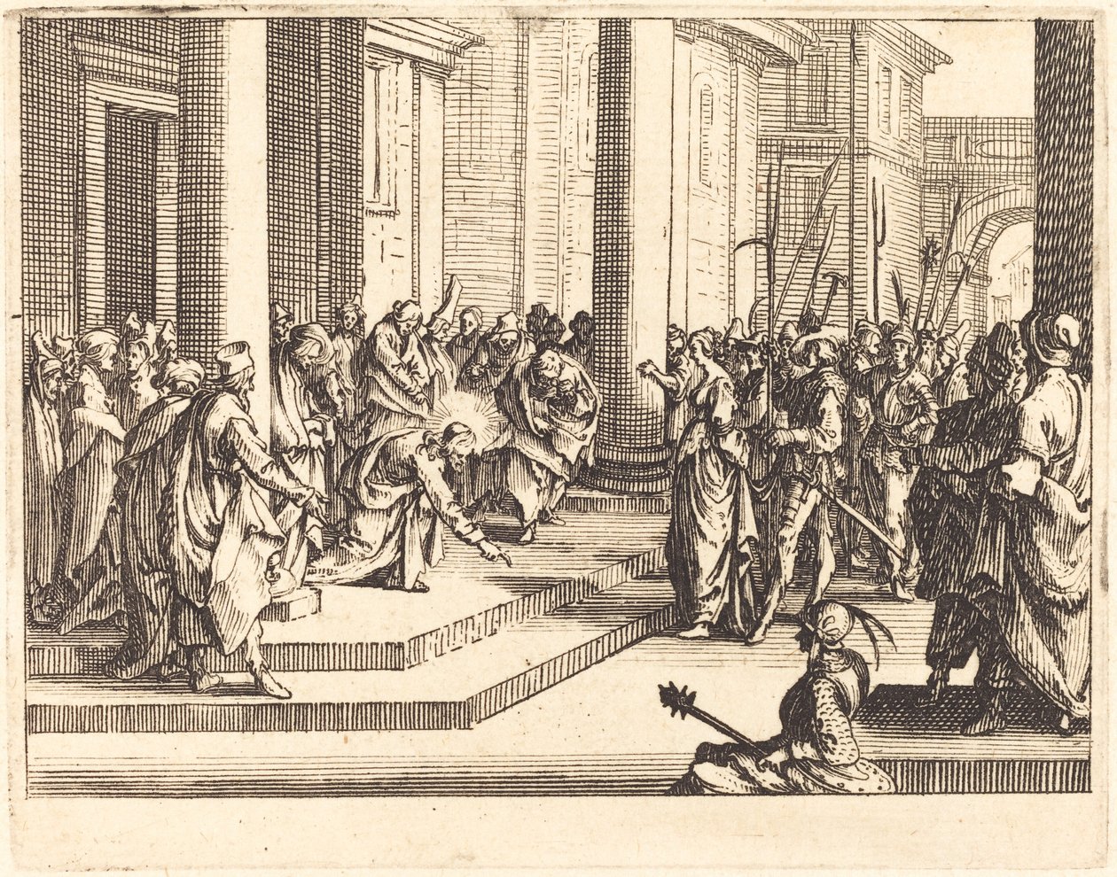 Le Christ et la femme prise en adultère, 1635 - Jacques Callot