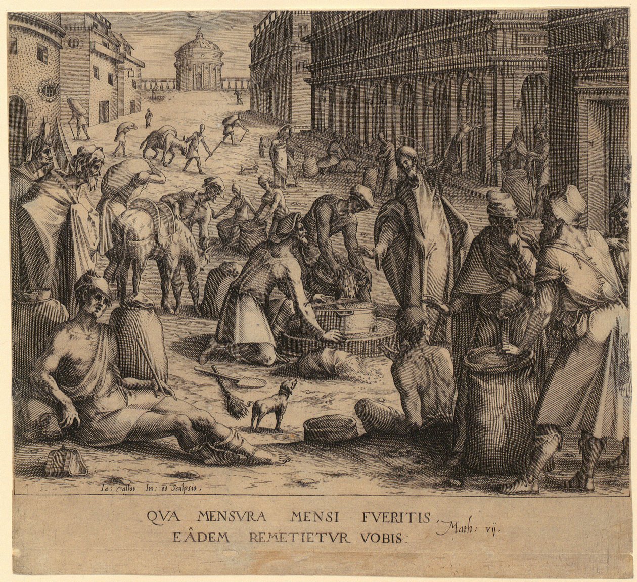 Le Christ et les marchands de blé - Jacques Callot