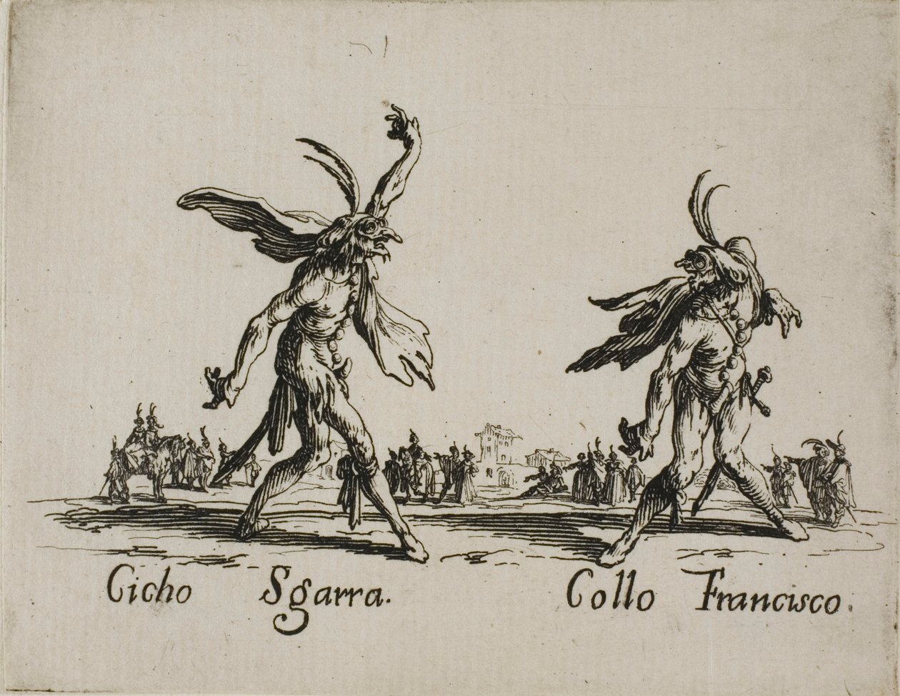 Cicho Sgarra - Collo Francisco, planche 6 des Balli di Sfessania - Jacques Callot