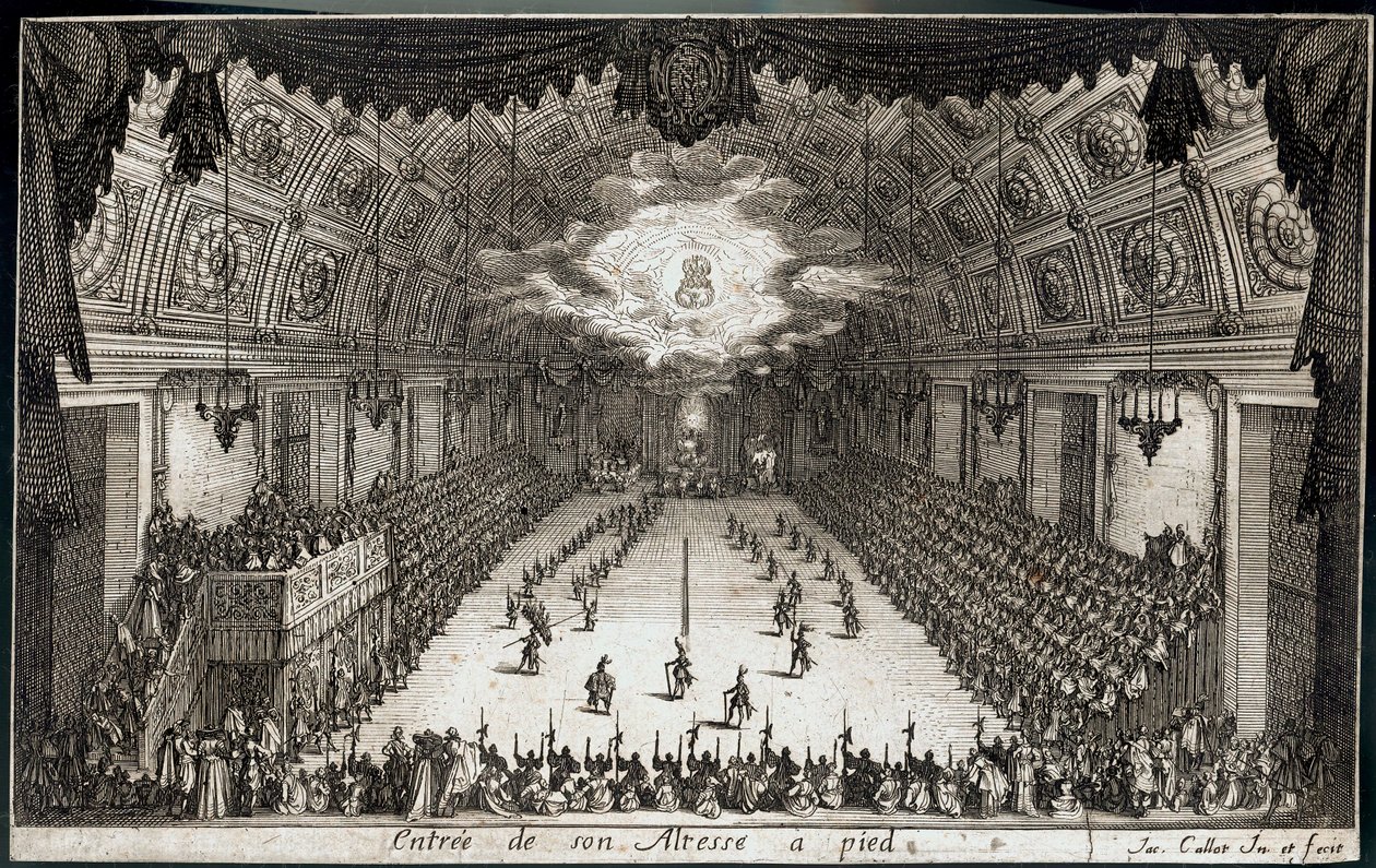 Combat a la barriere : Entrée à pied de Son Altesse le Duc Charles IV de Lorraine ... (gravure) - Jacques Callot
