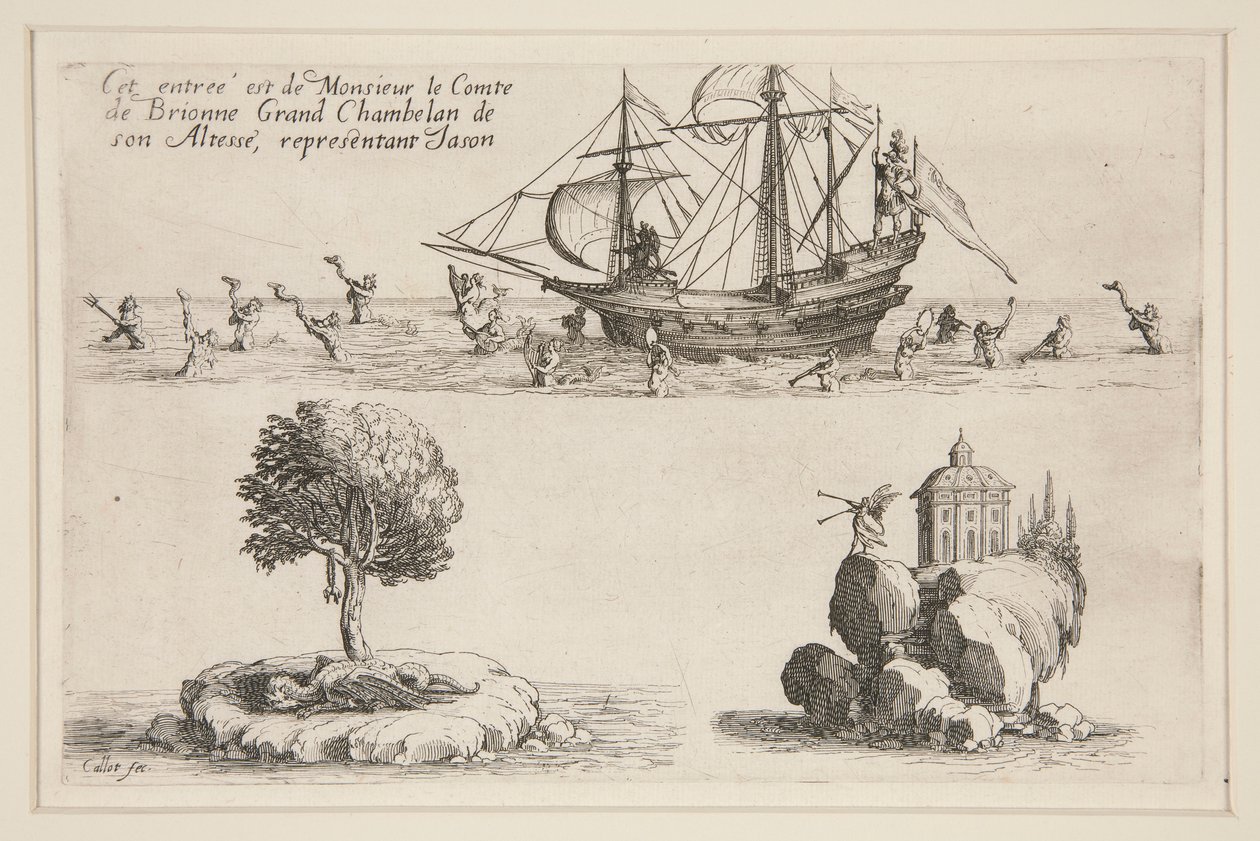 Combat à la Barrière, Cette entrée est de Monsieur le Comte de Brionne Grand Chambellan de son Altesse, représentant Jason - Jacques Callot