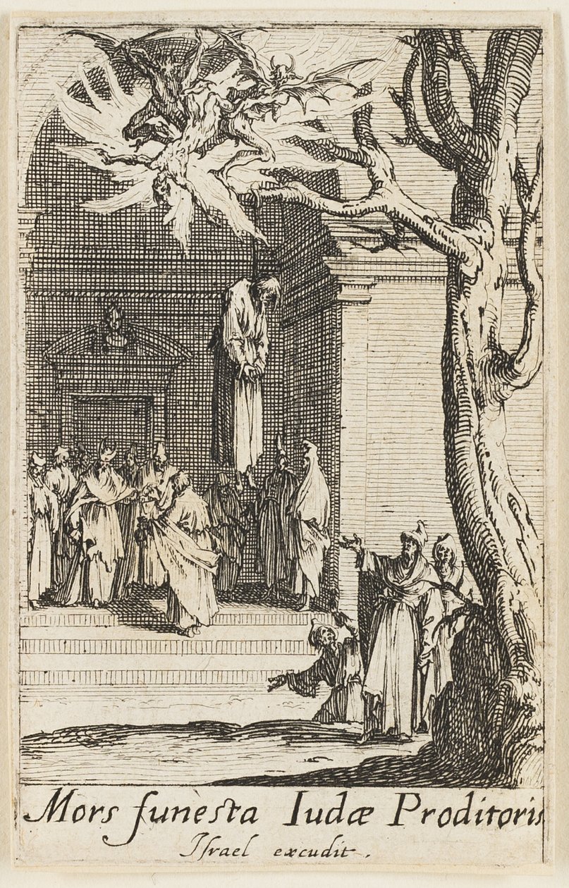 Mort de Judas, quatorzième planche des Martyres des Apôtres - Jacques Callot