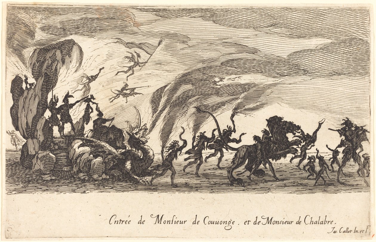 Entrée de M. de Couvonge et M. de Chalabre - Jacques Callot