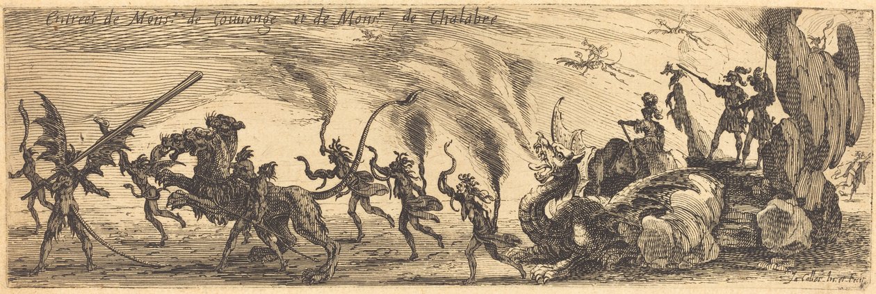 Entrée de M. de Couvonge et M. de Chalabre [plaque supplémentaire] - Jacques Callot