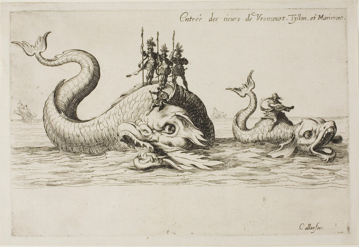 Entrée de Mm. de Vroncourt, Tyllon et Marimont, de Le Combat à la barrière - Jacques Callot