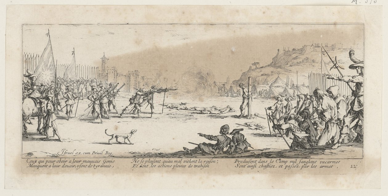 Fusillade, page 12 de la série « Les horreurs de la guerre » - Jacques Callot
